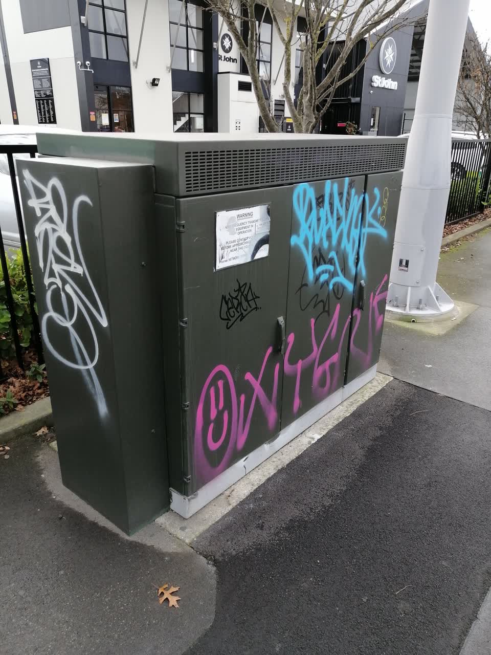The photograph attached to this graffiti report