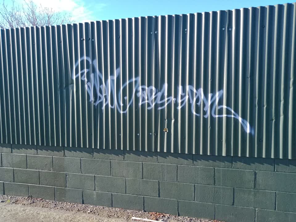The photograph attached to this graffiti report