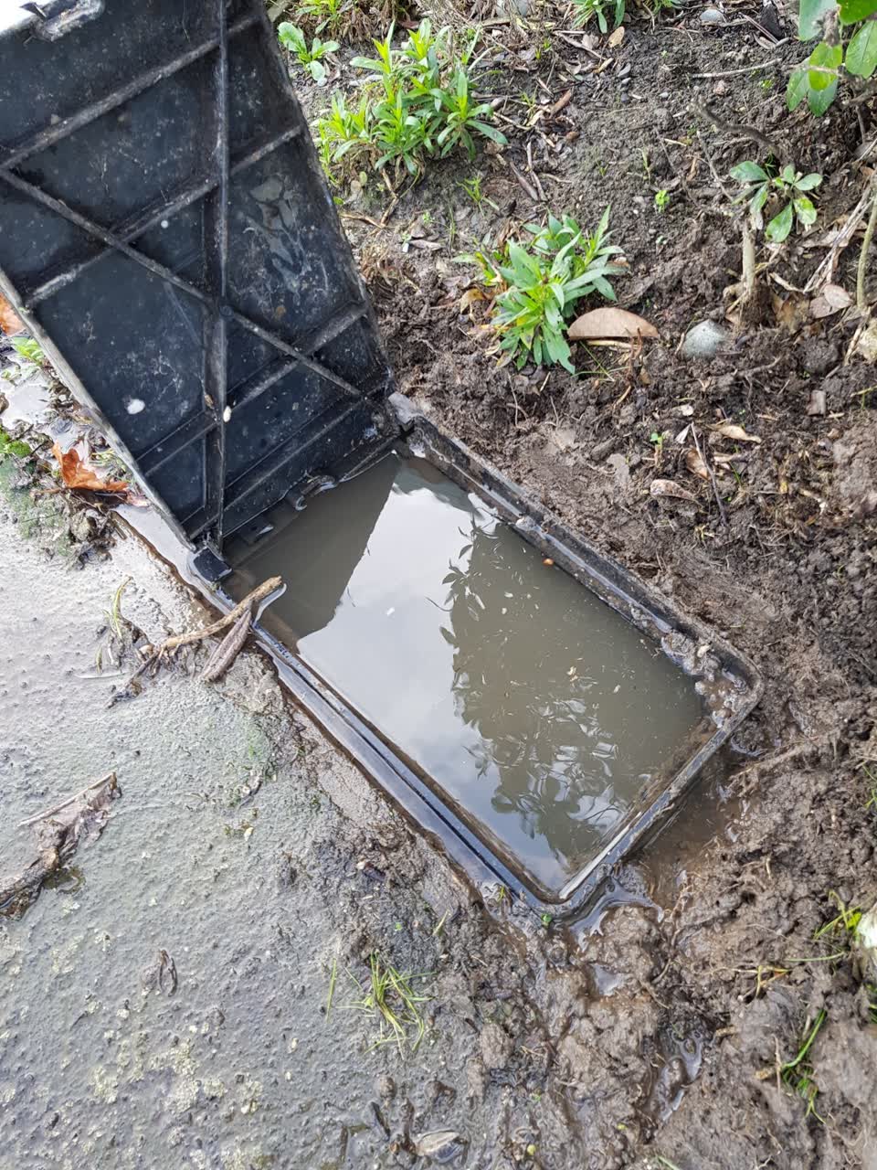 The photograph attached to this water leak report