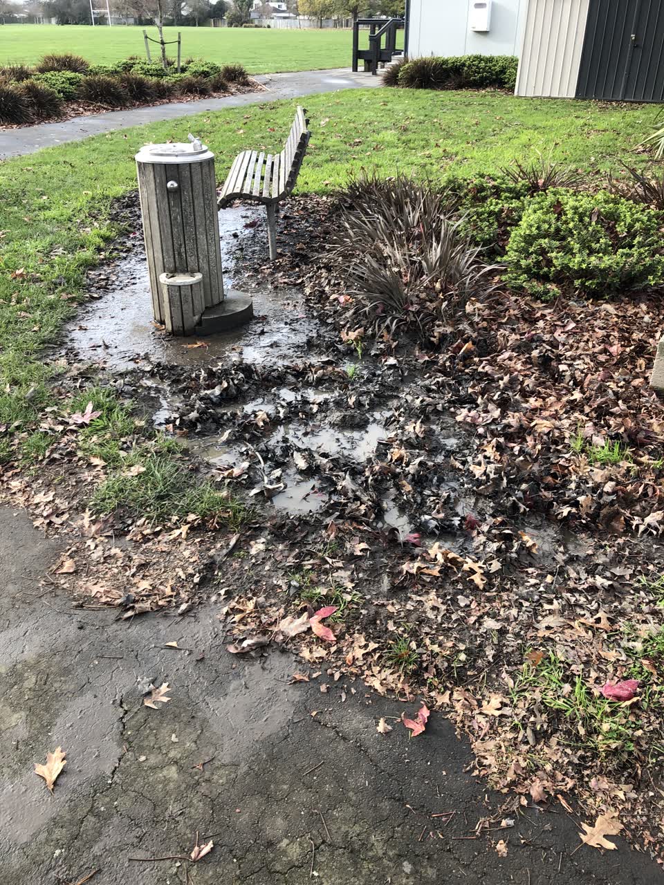 The photograph attached to this water leak report