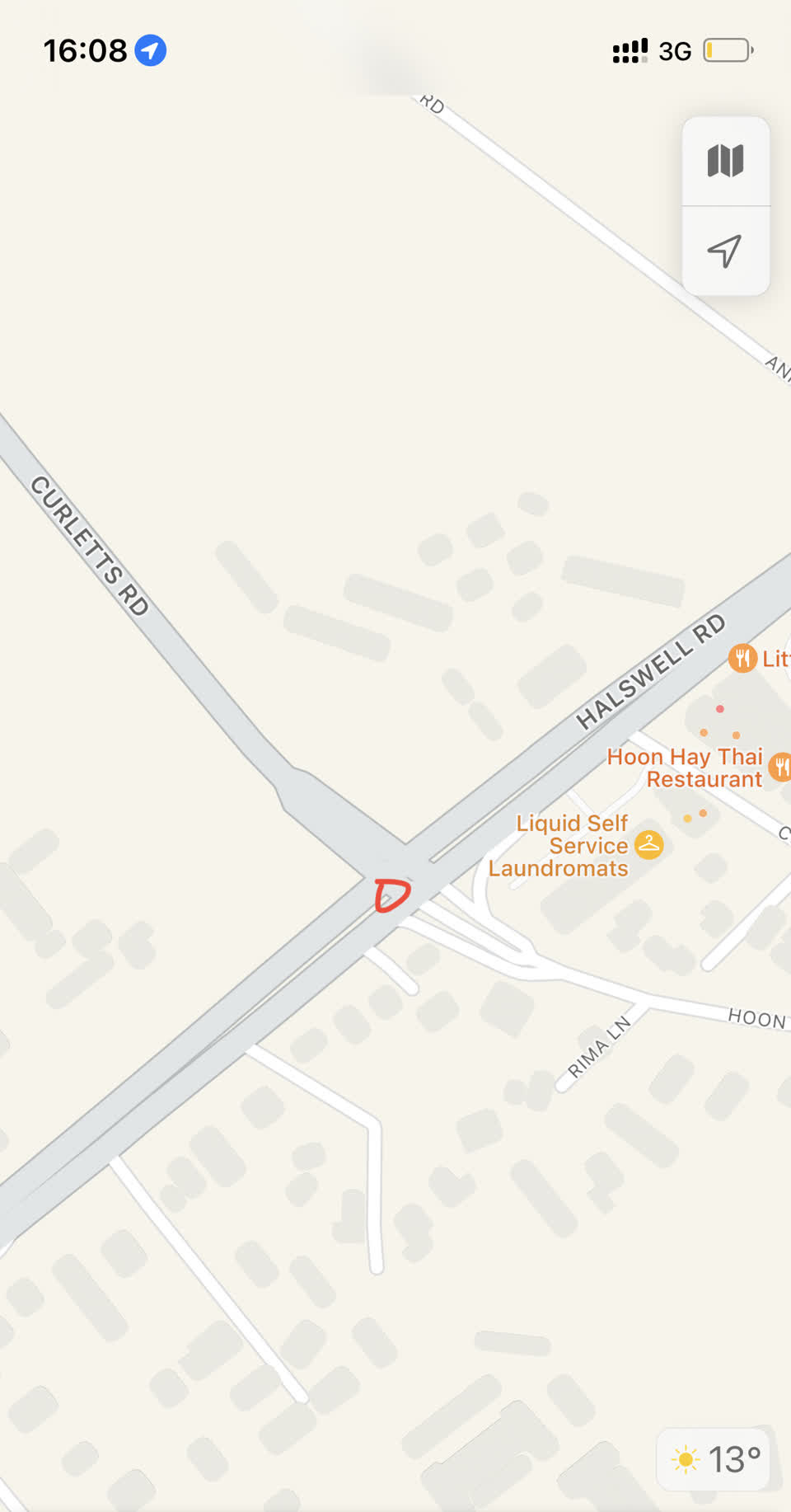 The photograph attached to this roading/streets report