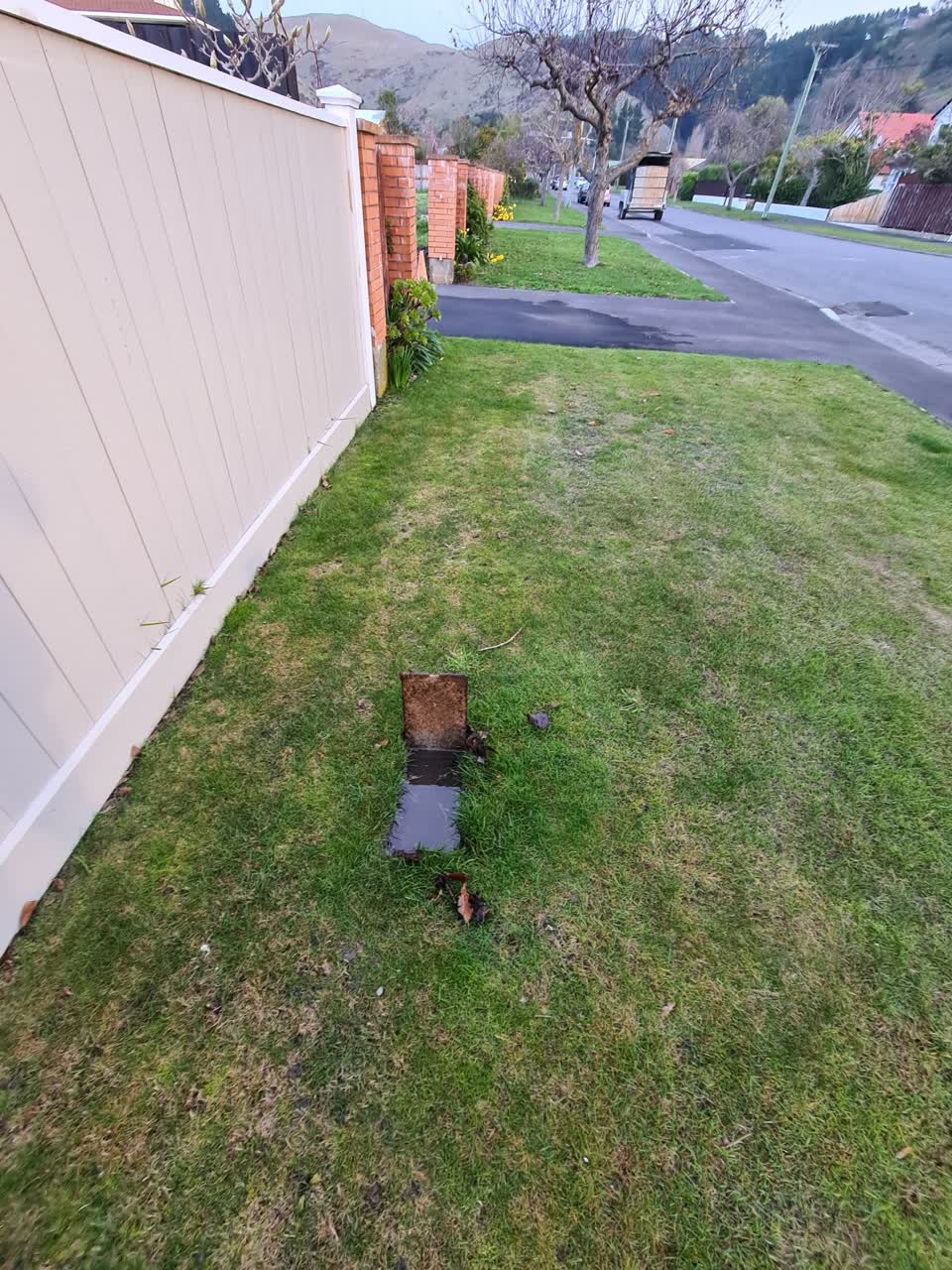 The photograph attached to this water leak report