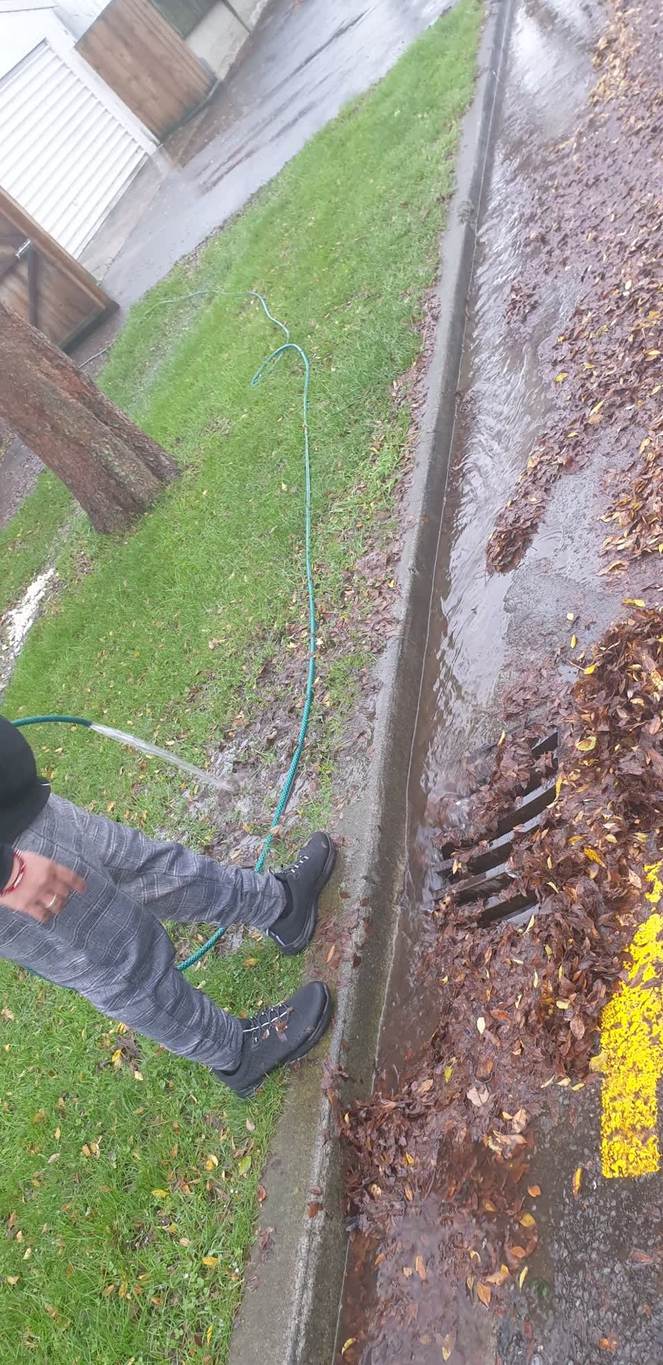 The photograph attached to this flooding report