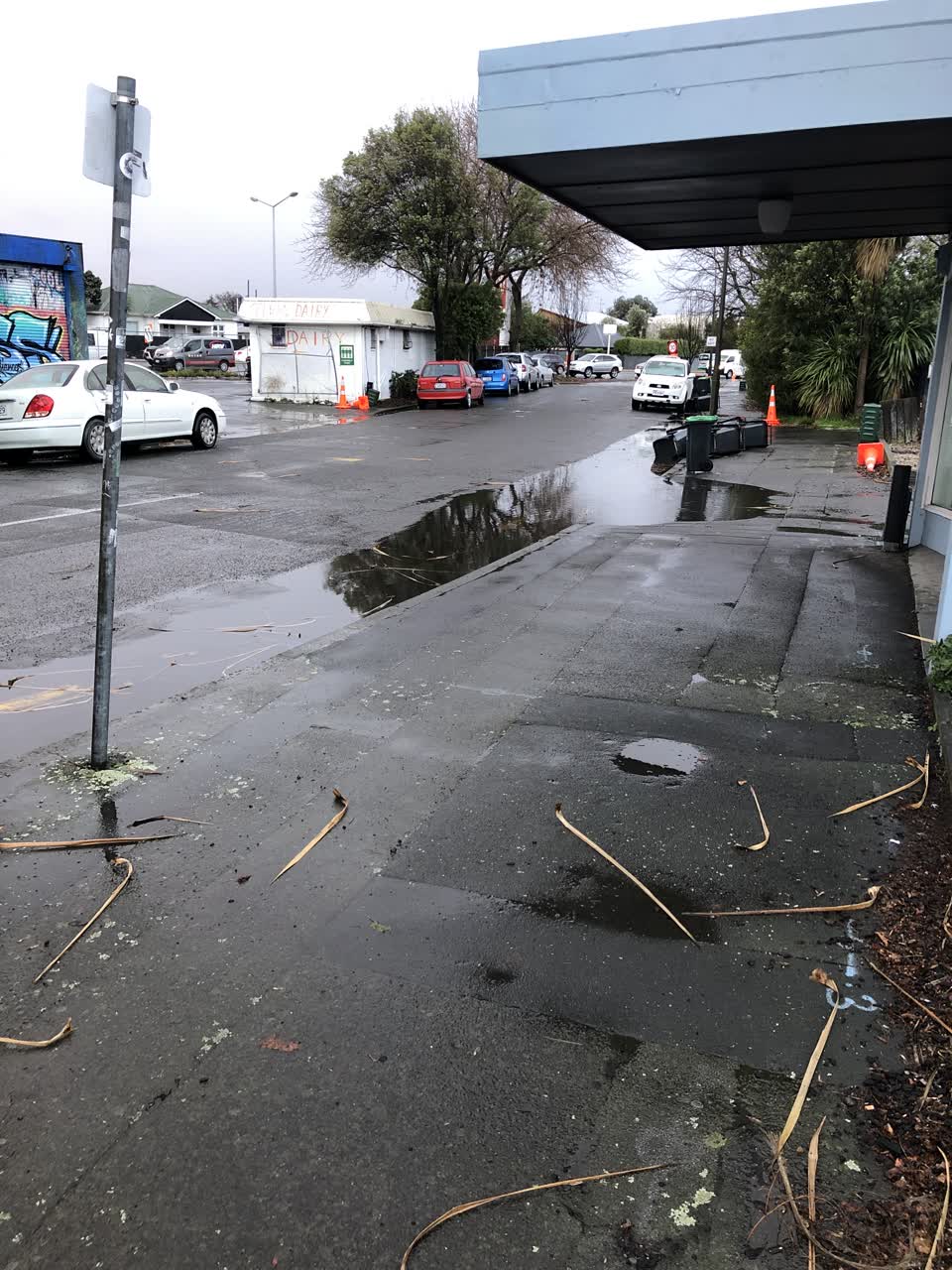 The photograph attached to this flooding report