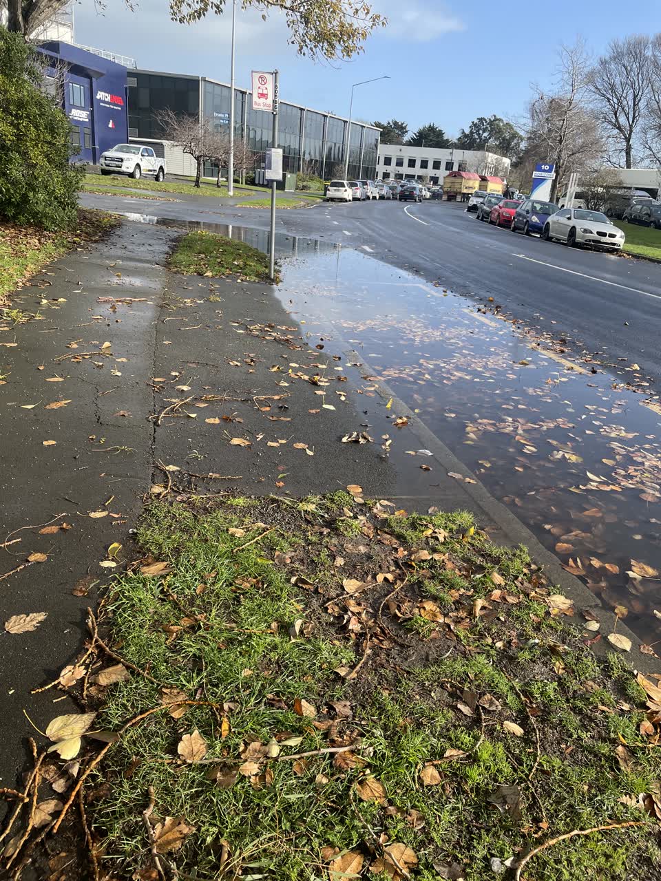 The photograph attached to this flooding report