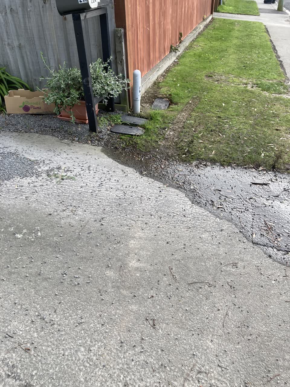 The photograph attached to this water leak report