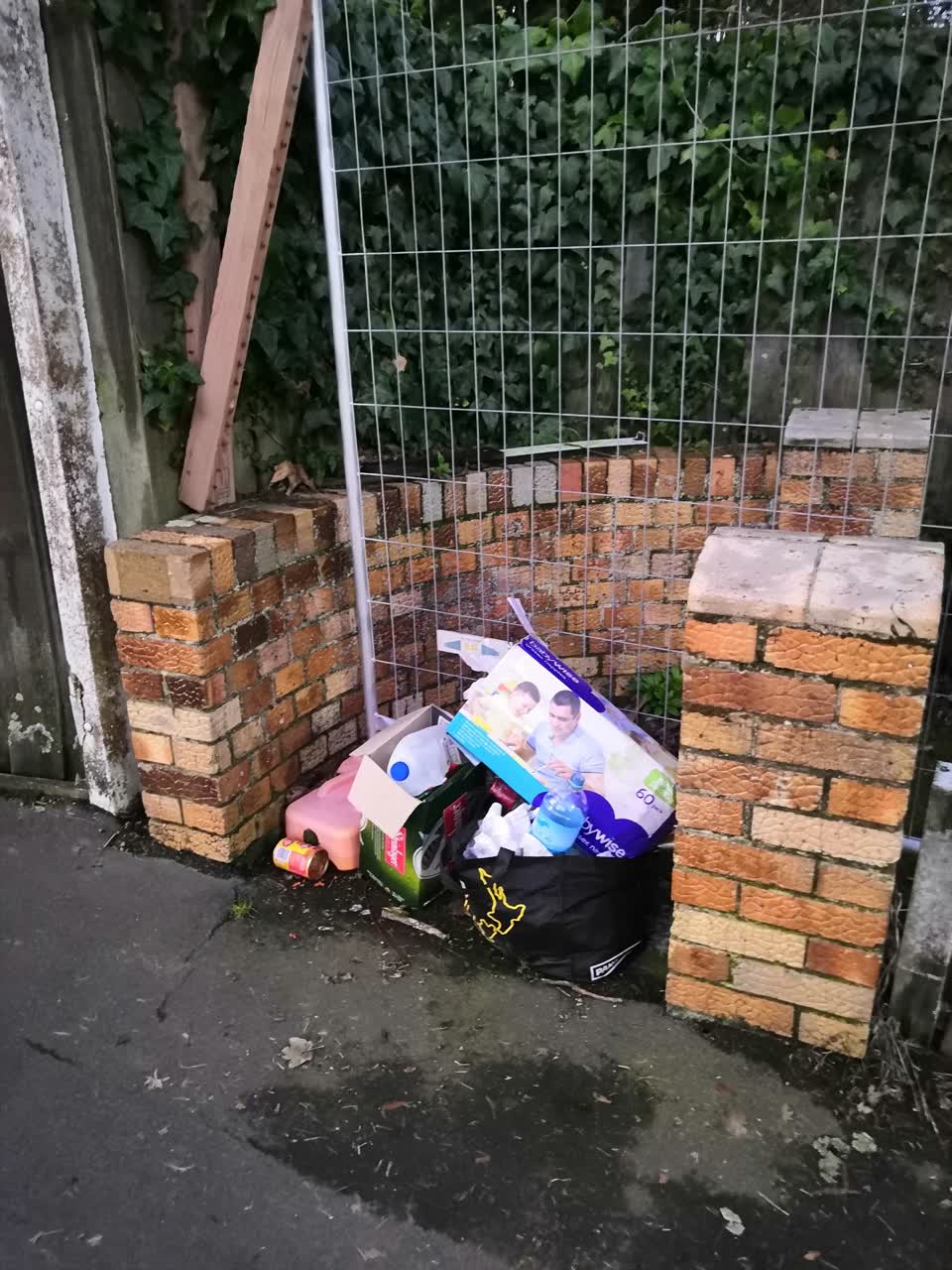 The photograph attached to this rubbish/recycling report