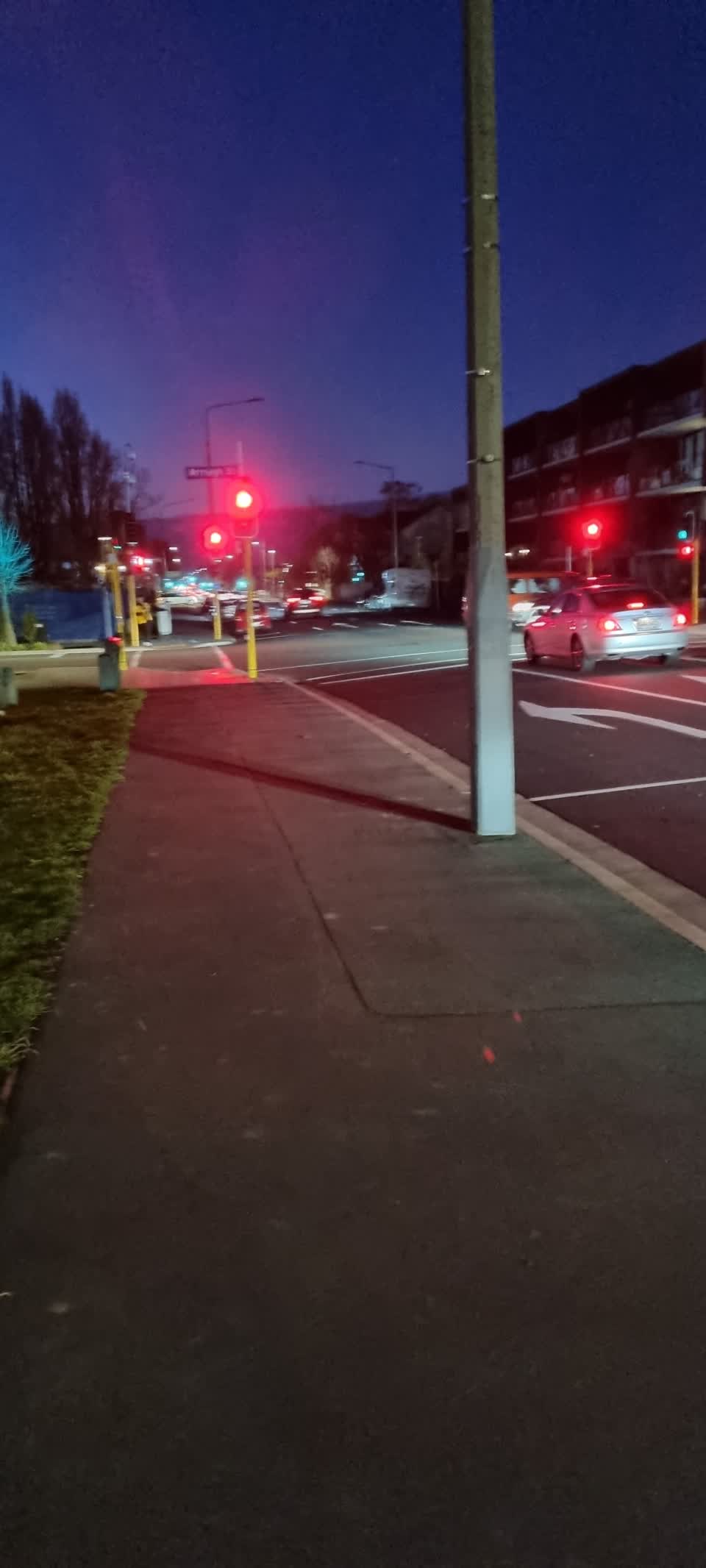 The photograph attached to this street light outage report