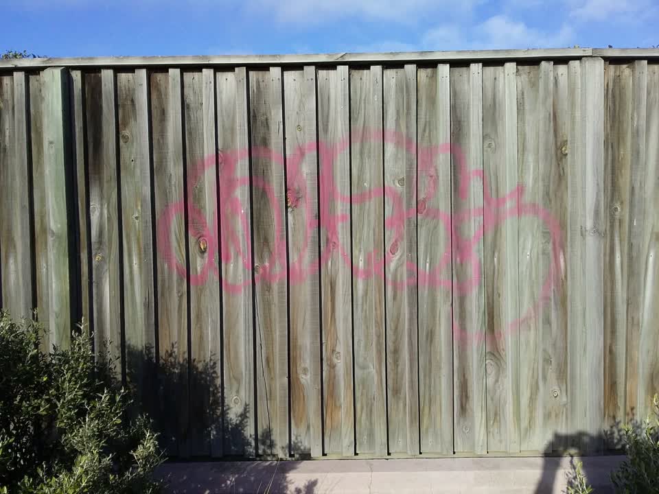 The photograph attached to this graffiti report