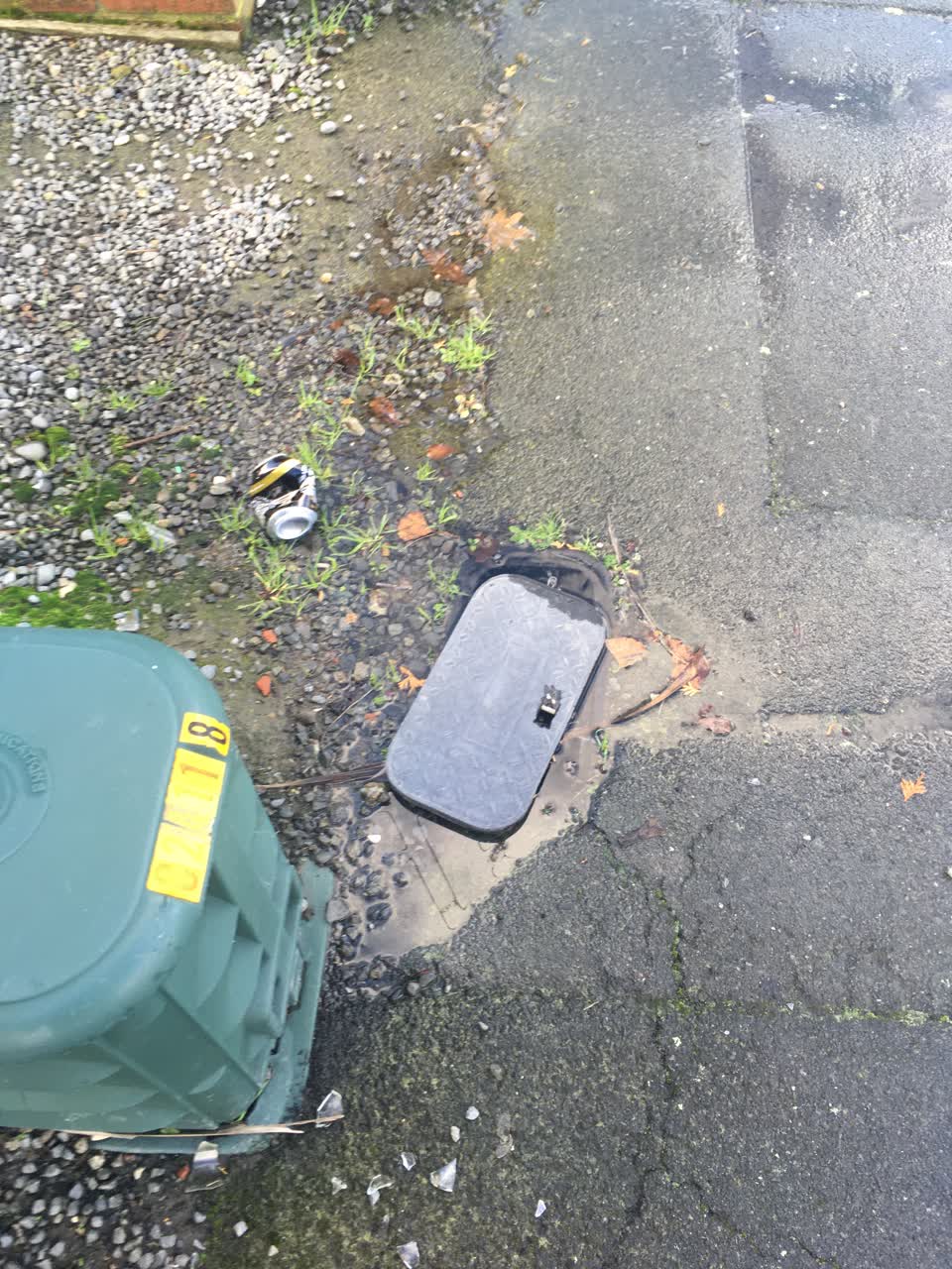 The photograph attached to this water leak report