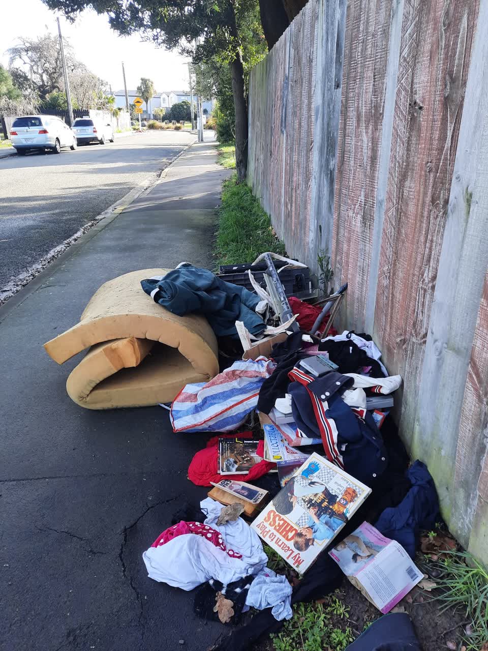 The photograph attached to this rubbish/recycling report