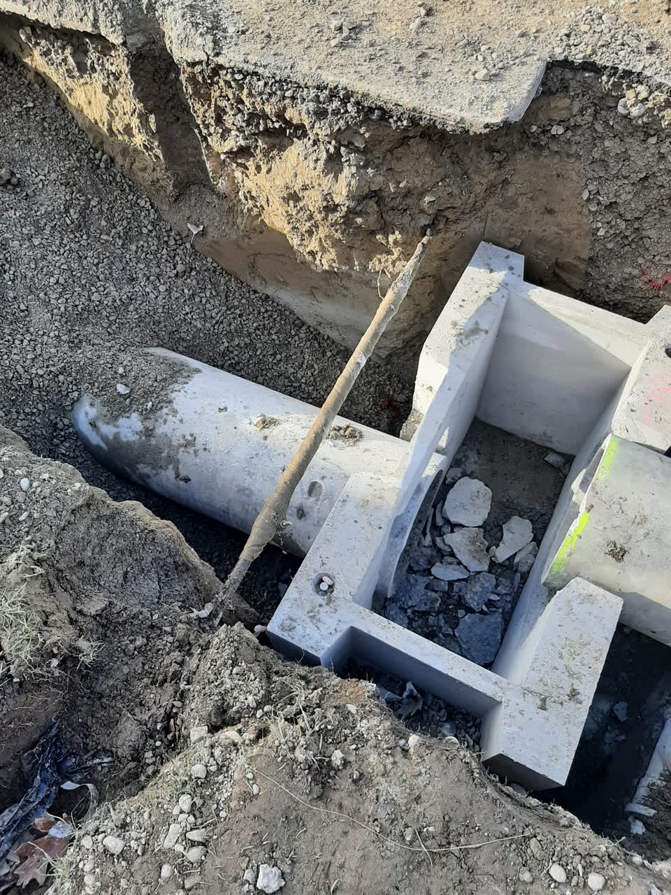 The photograph attached to this water leak report