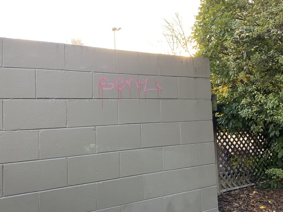 The photograph attached to this graffiti report