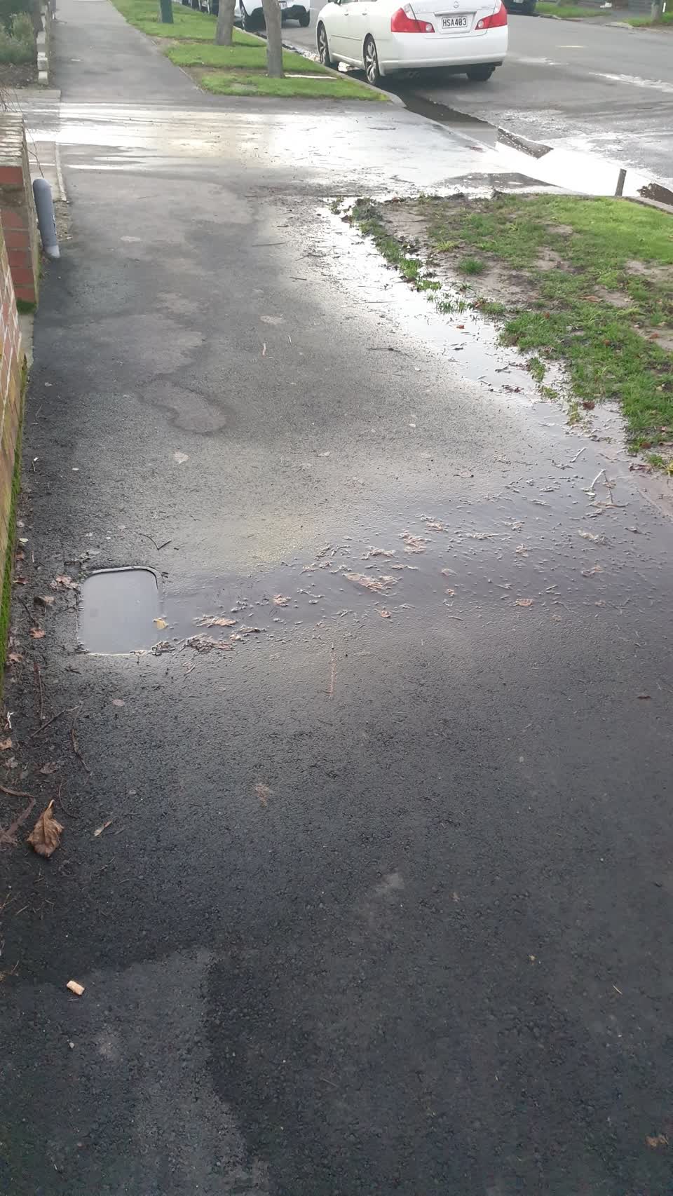 The photograph attached to this water leak report