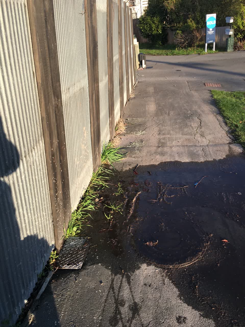 The photograph attached to this water leak report