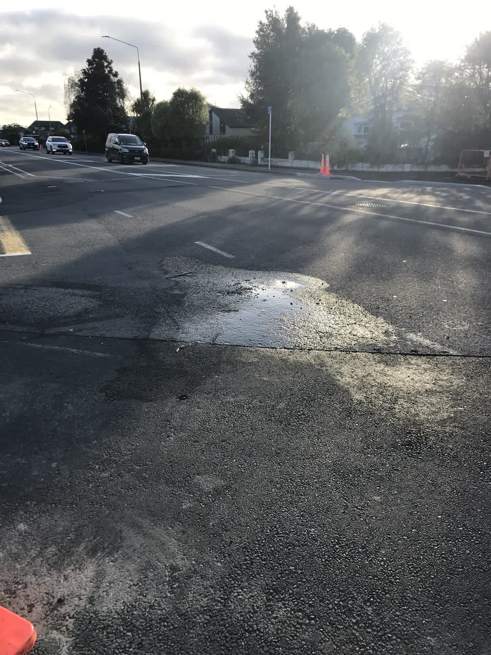 The photograph attached to this water leak report