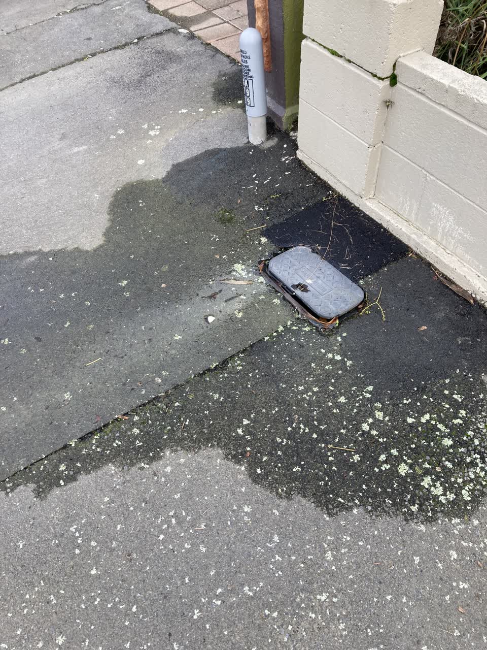 The photograph attached to this water leak report