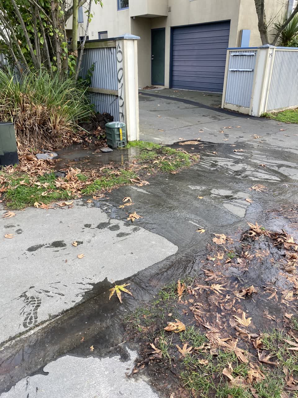 The photograph attached to this water leak report