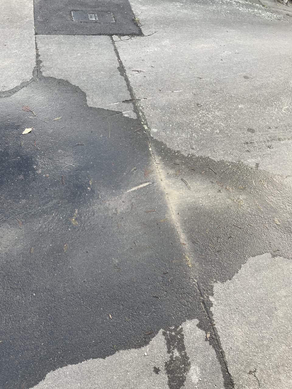 The photograph attached to this water leak report
