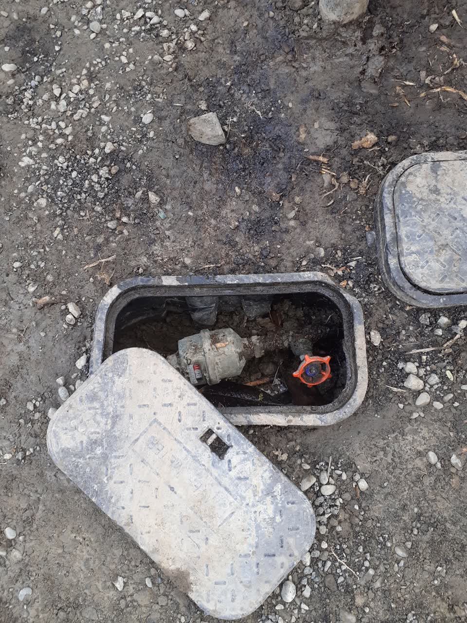 The photograph attached to this water leak report