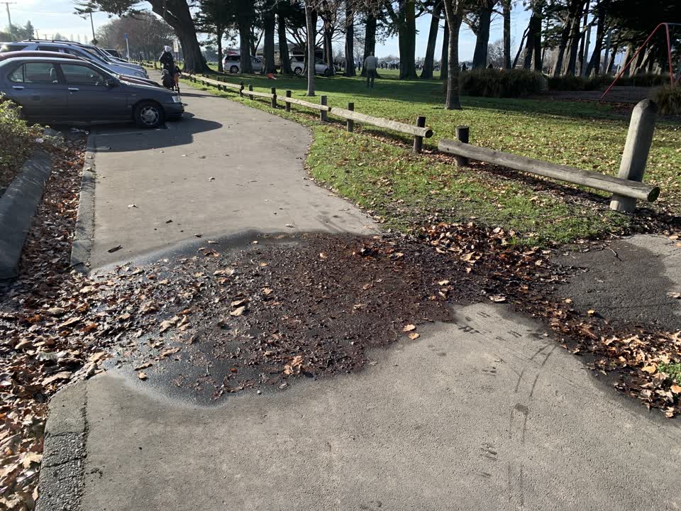 The photograph attached to this water leak report