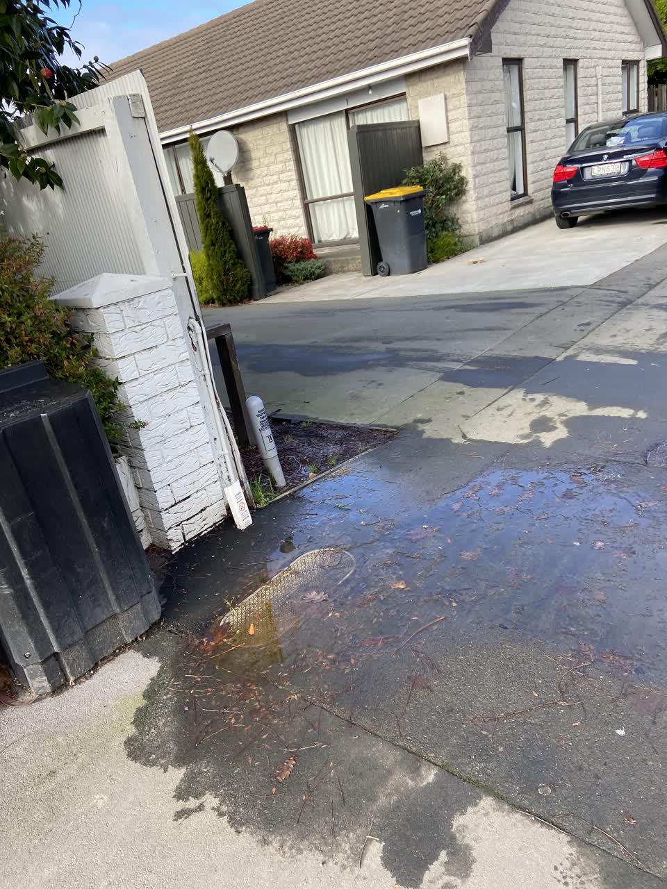The photograph attached to this water leak report