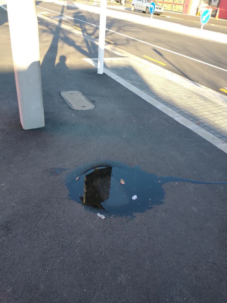 The photograph attached to this water leak report