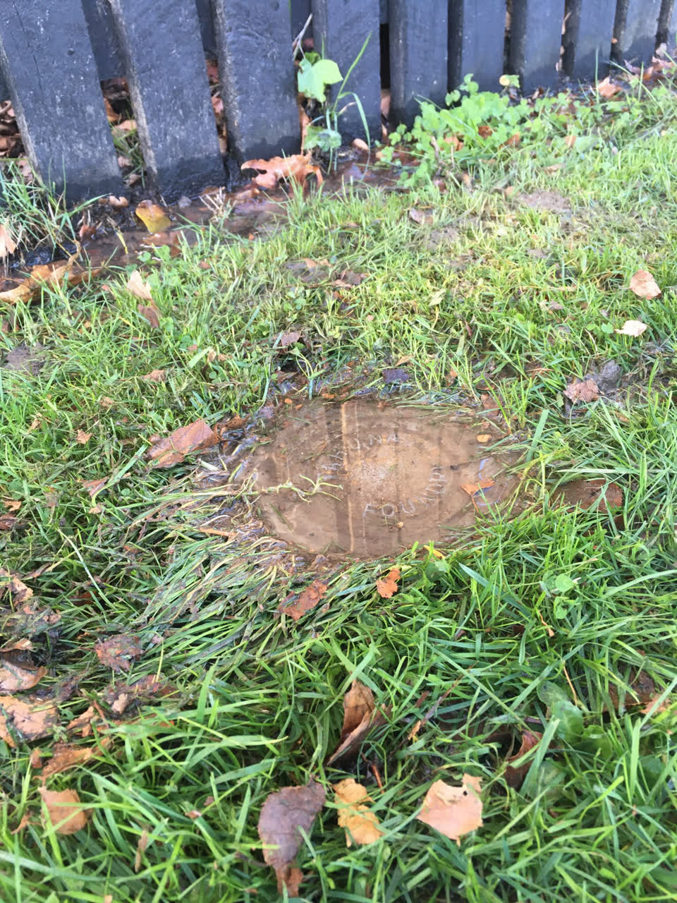 The photograph attached to this water leak report