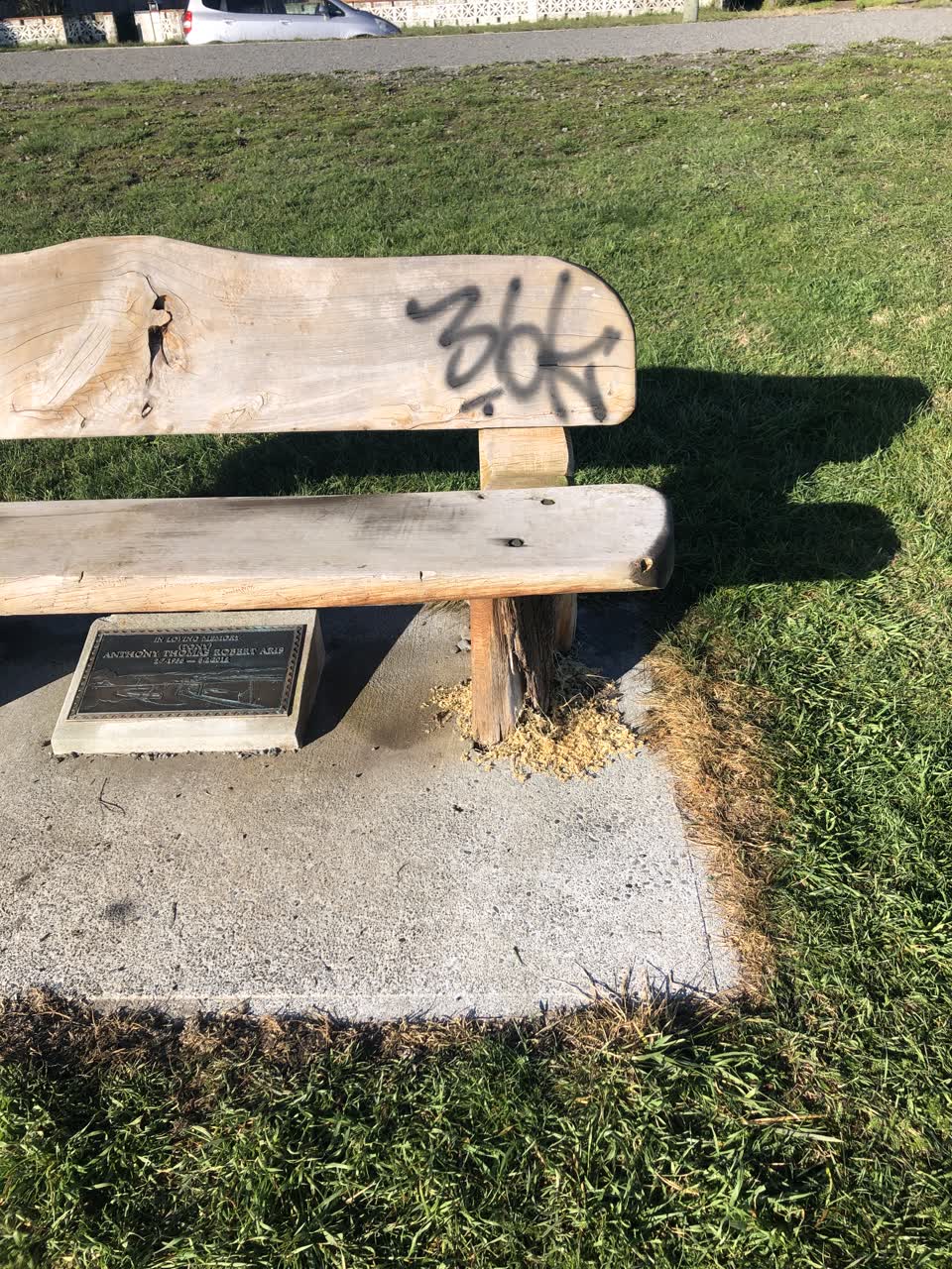 The photograph attached to this graffiti report