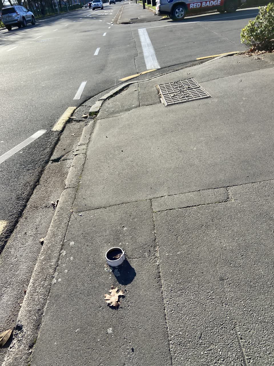The photograph attached to this roading/streets report