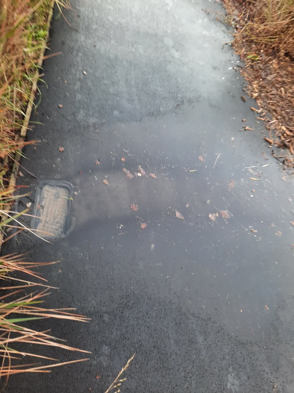 The photograph attached to this water leak report