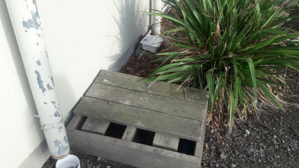 The photograph attached to this water leak report