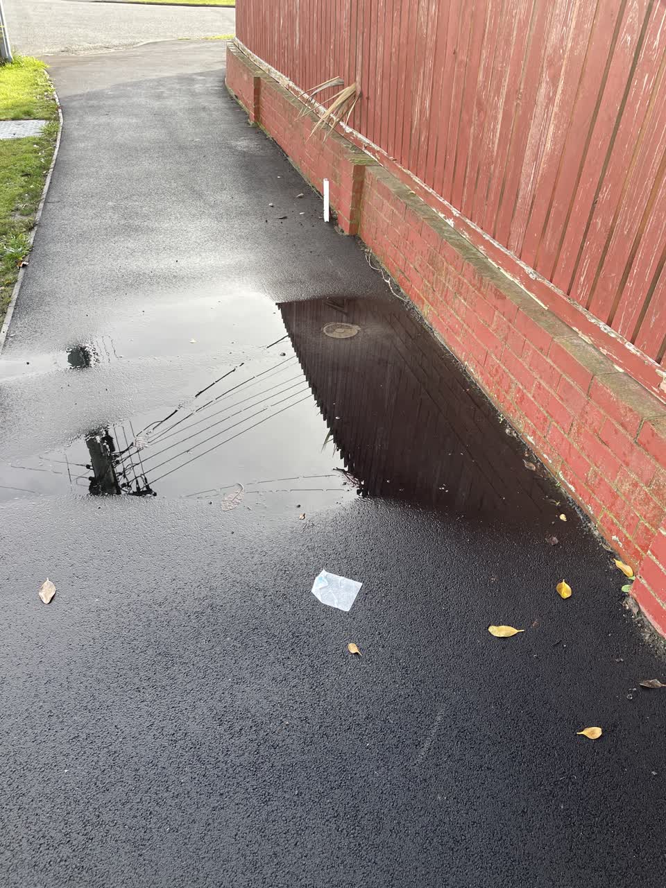 The photograph attached to this water leak report