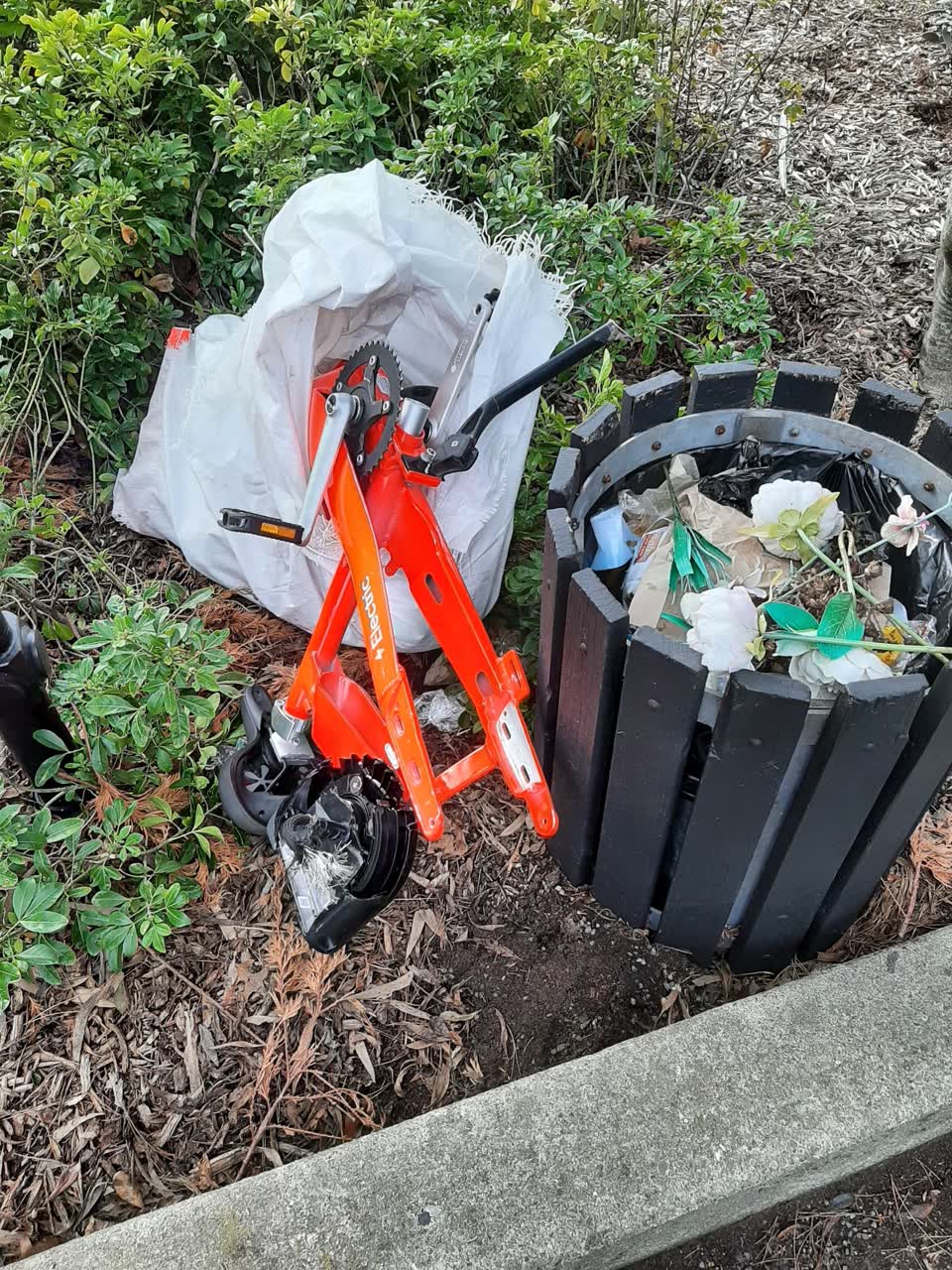 The photograph attached to this rubbish/recycling report