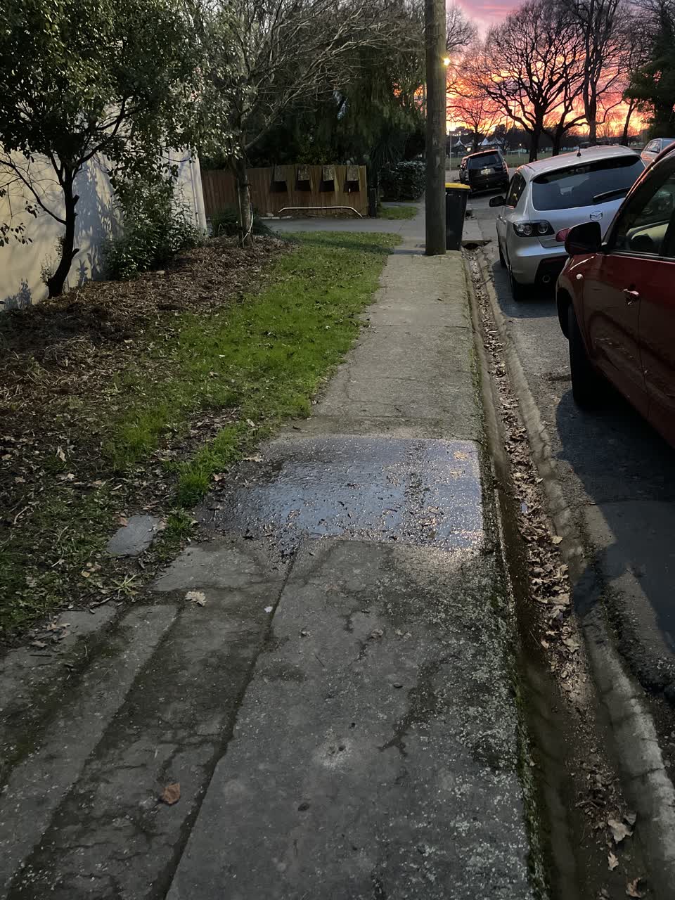 The photograph attached to this water leak report