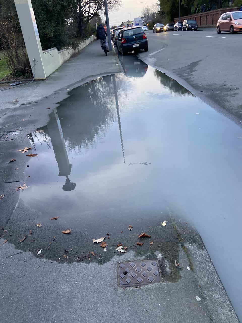 The photograph attached to this water leak report