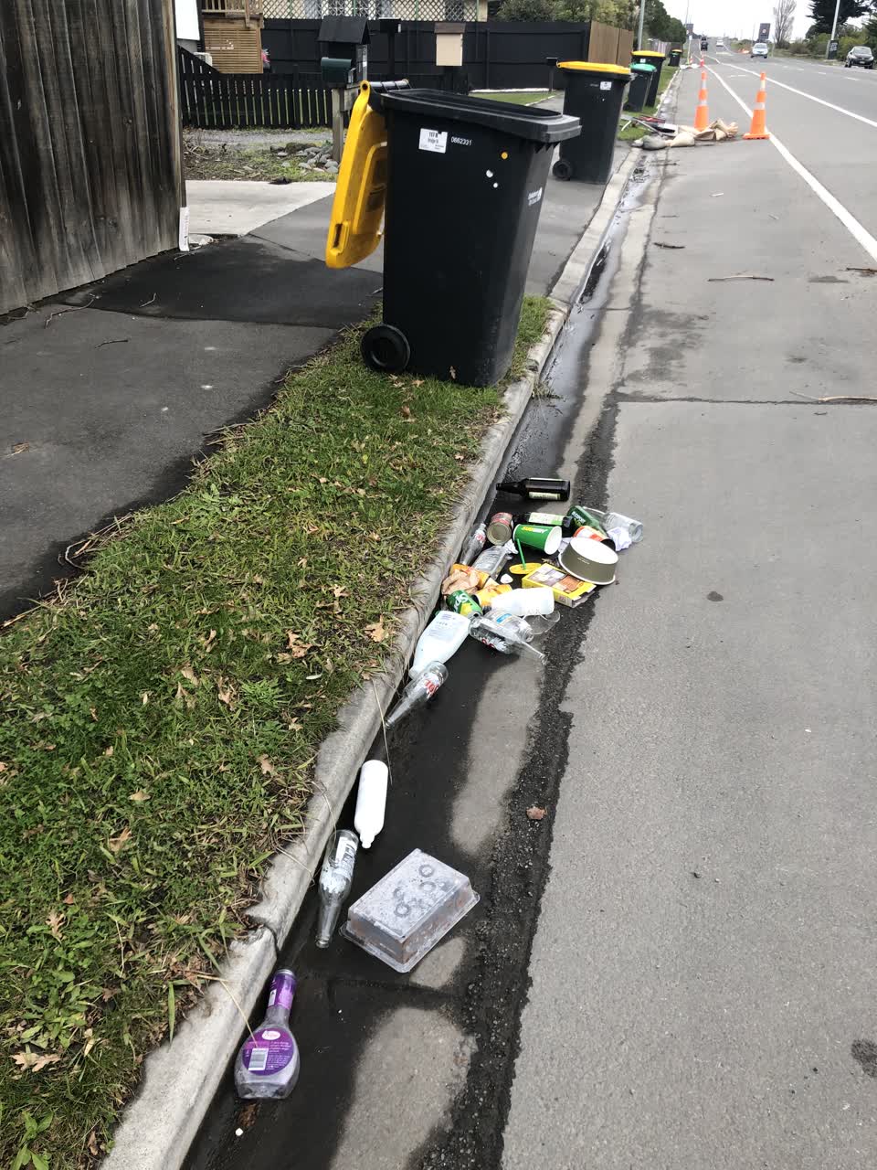 The photograph attached to this rubbish/recycling report