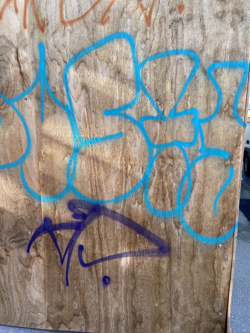 The photograph attached to this graffiti report