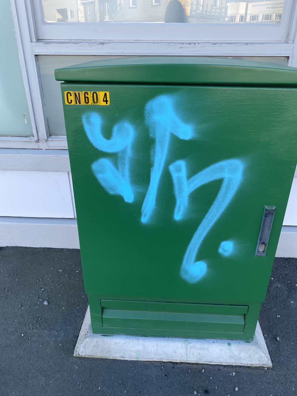 The photograph attached to this graffiti report