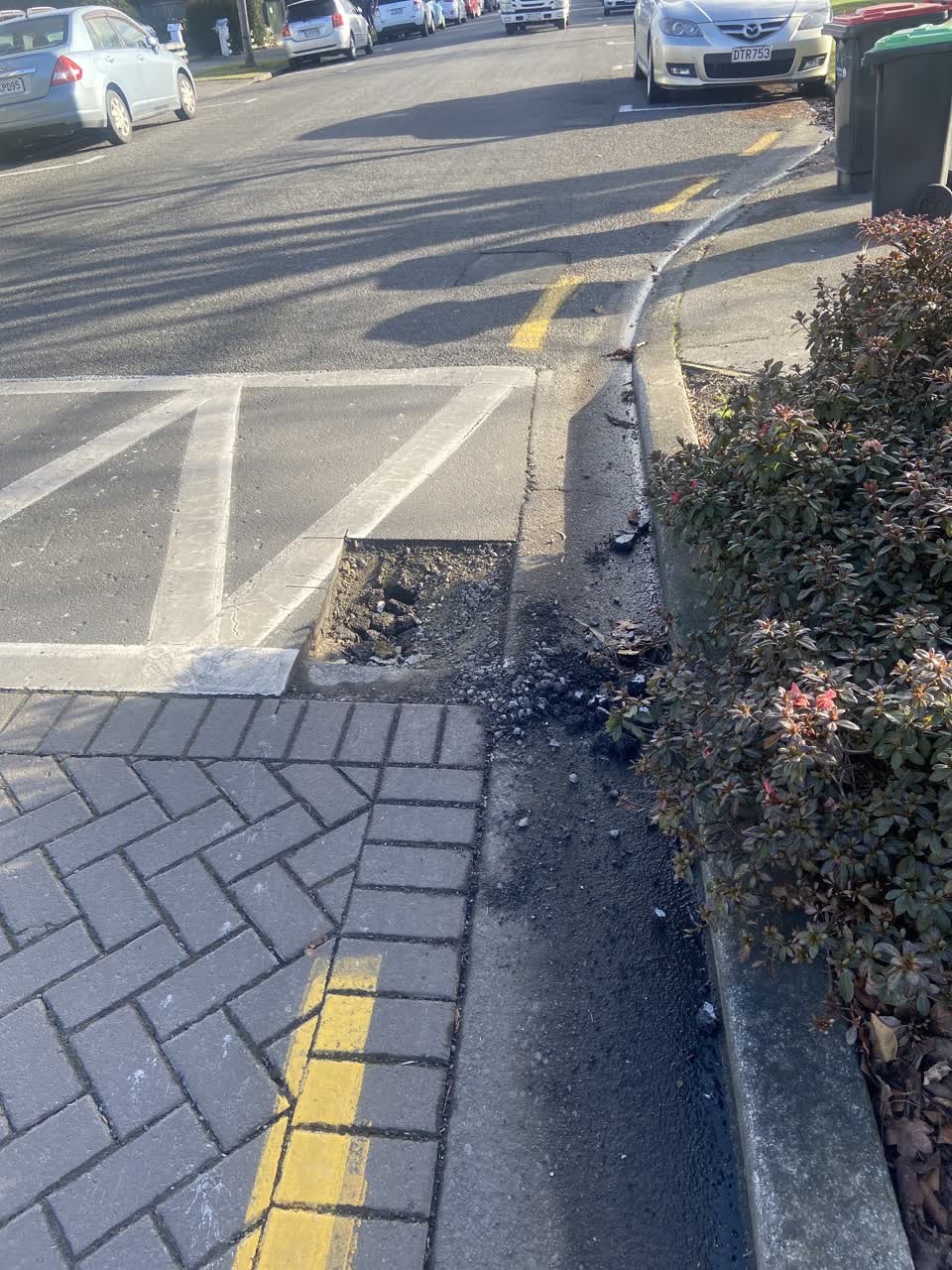 The photograph attached to this roading/streets report