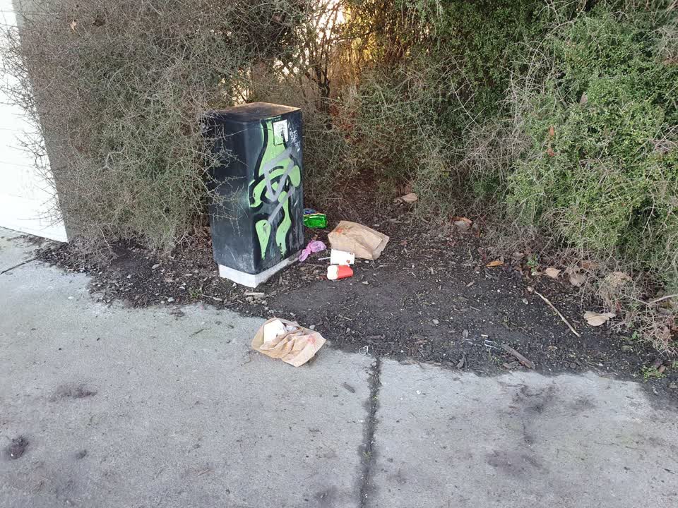 The photograph attached to this rubbish/recycling report