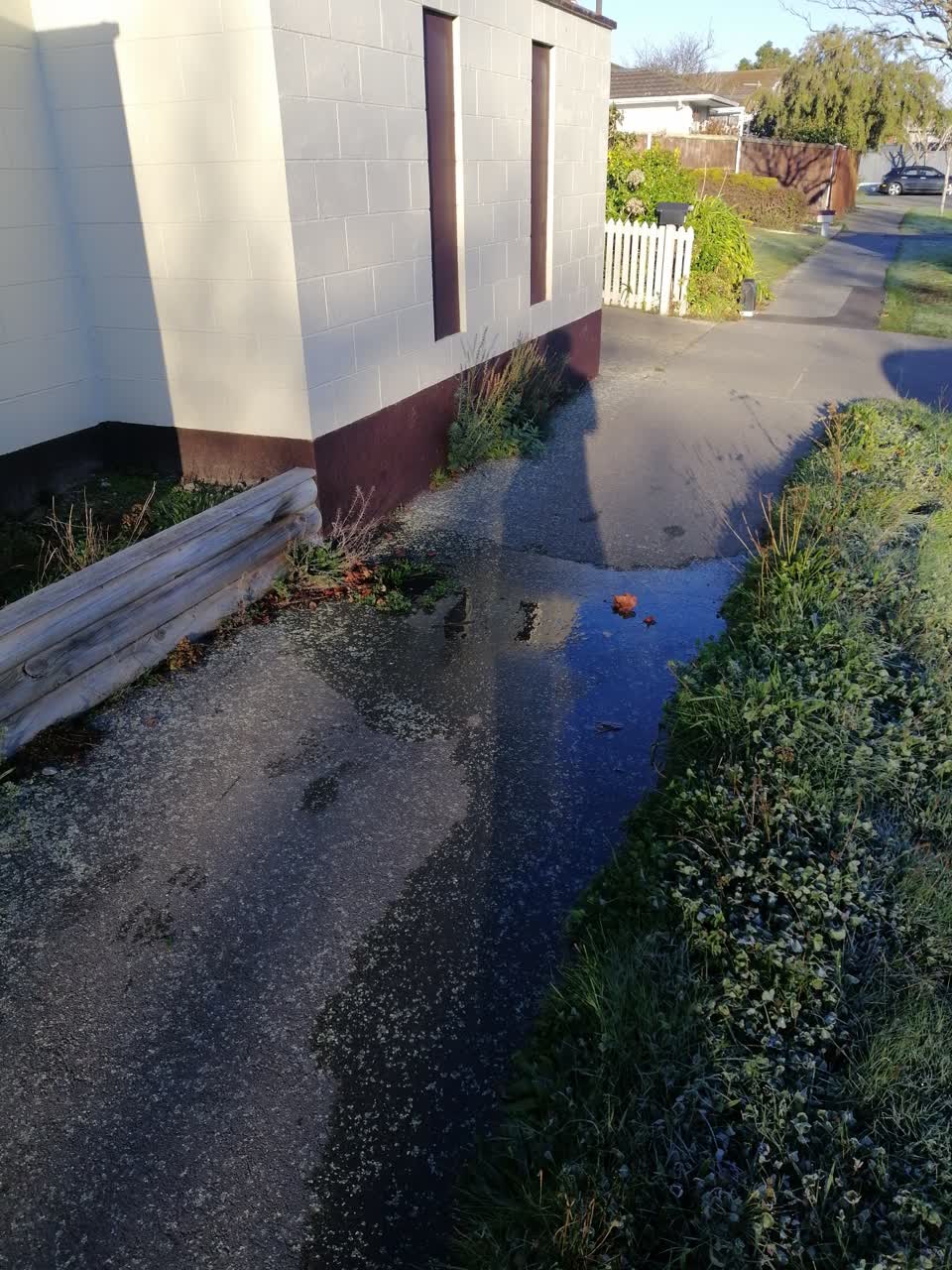 The photograph attached to this water leak report