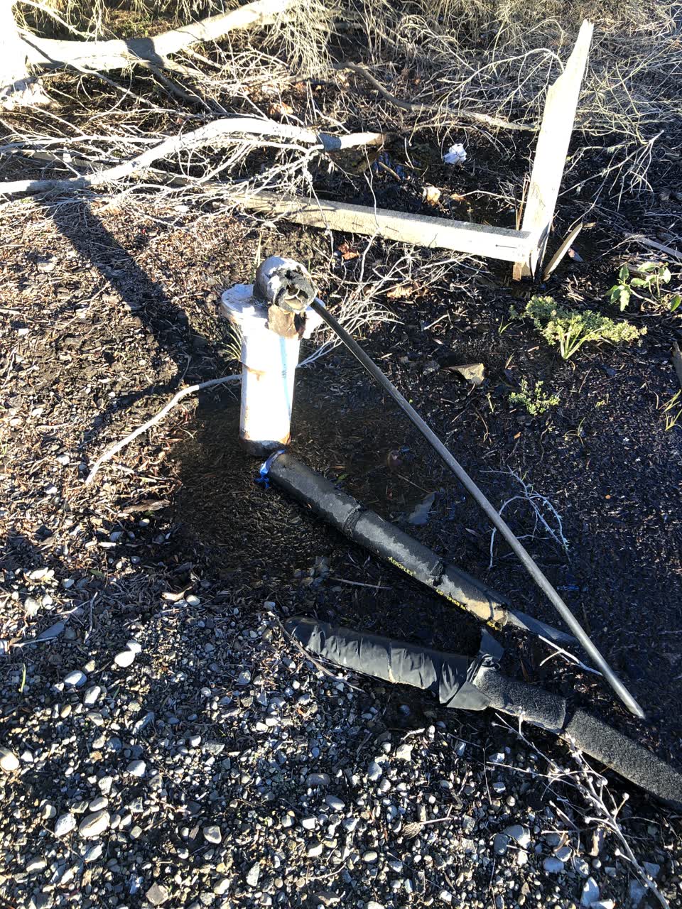 The photograph attached to this water leak report
