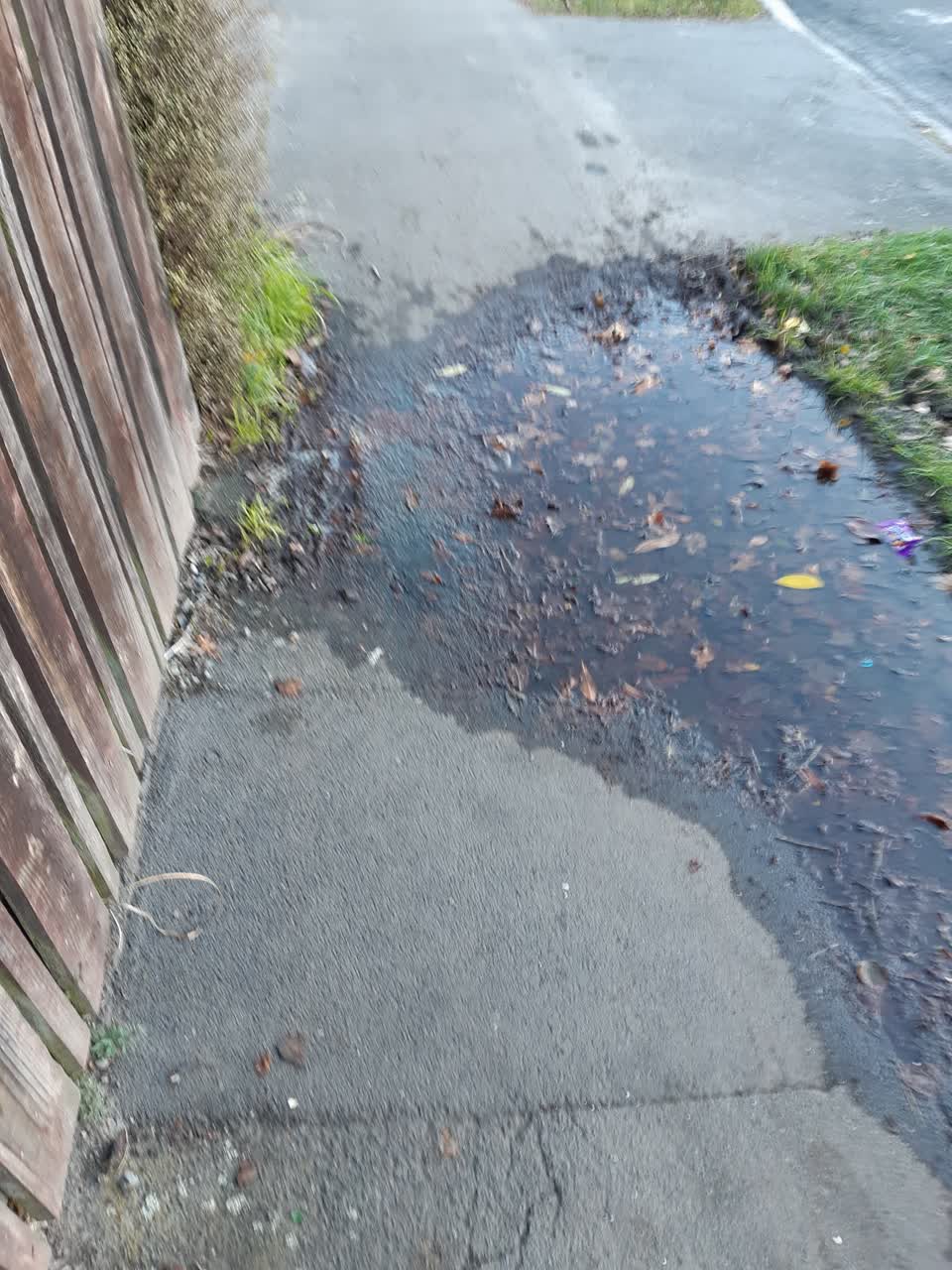 The photograph attached to this water leak report