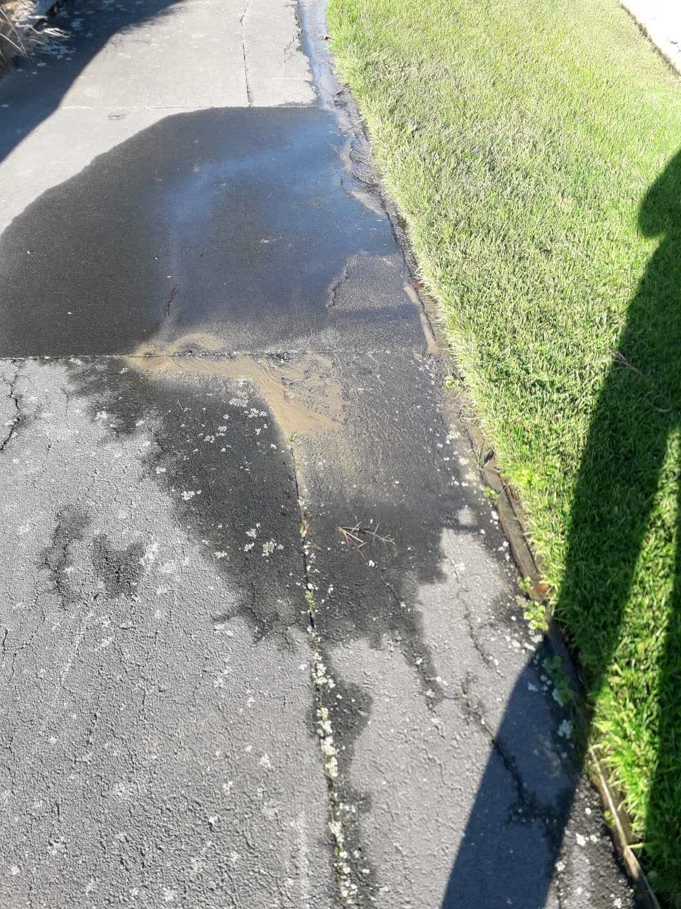 The photograph attached to this water leak report