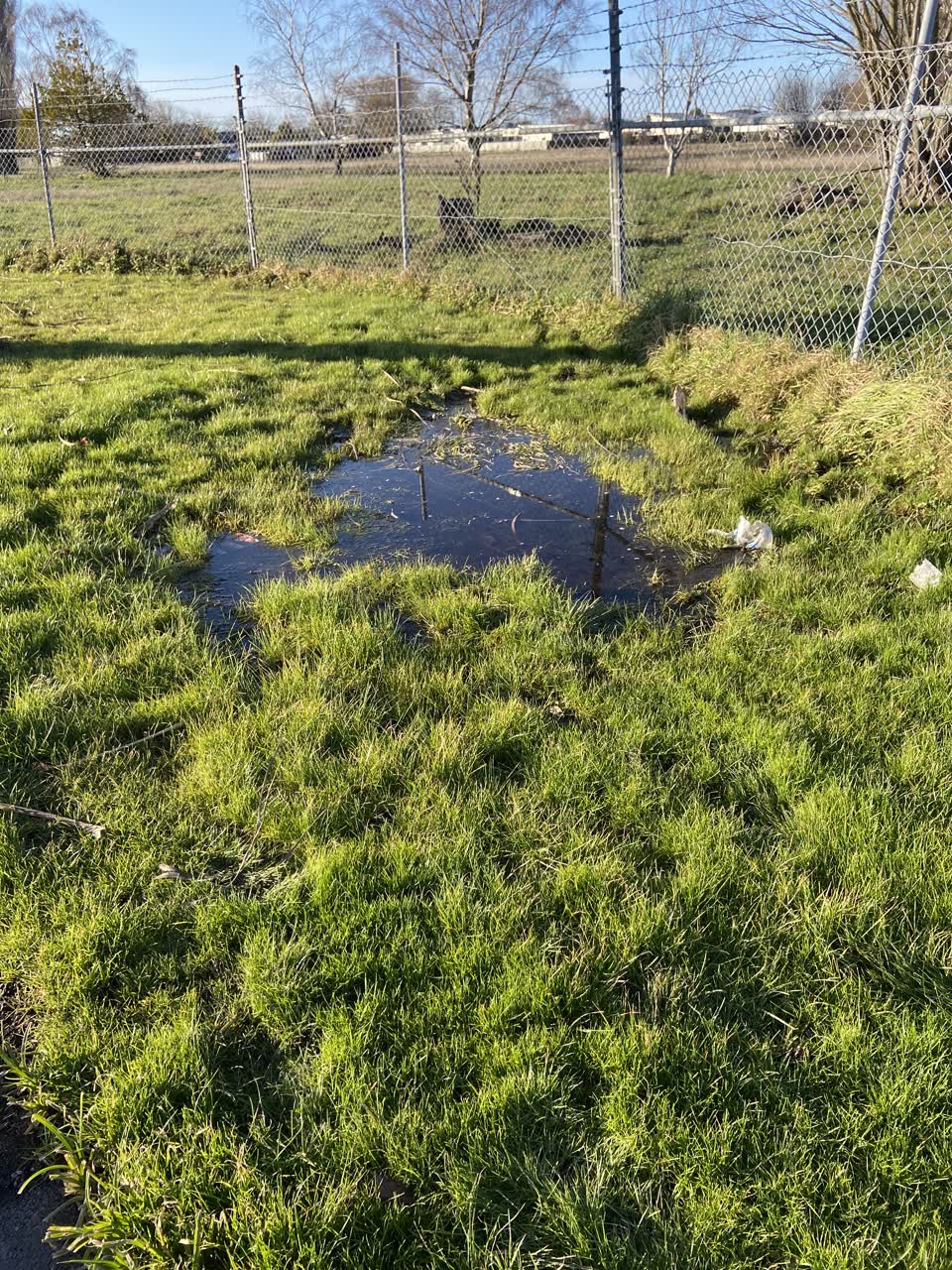 The photograph attached to this water leak report