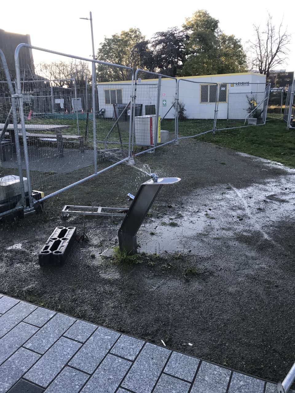 The photograph attached to this water leak report