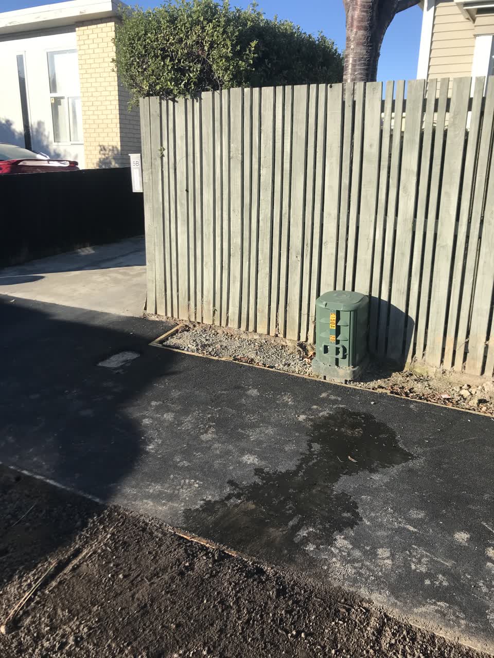 The photograph attached to this water leak report