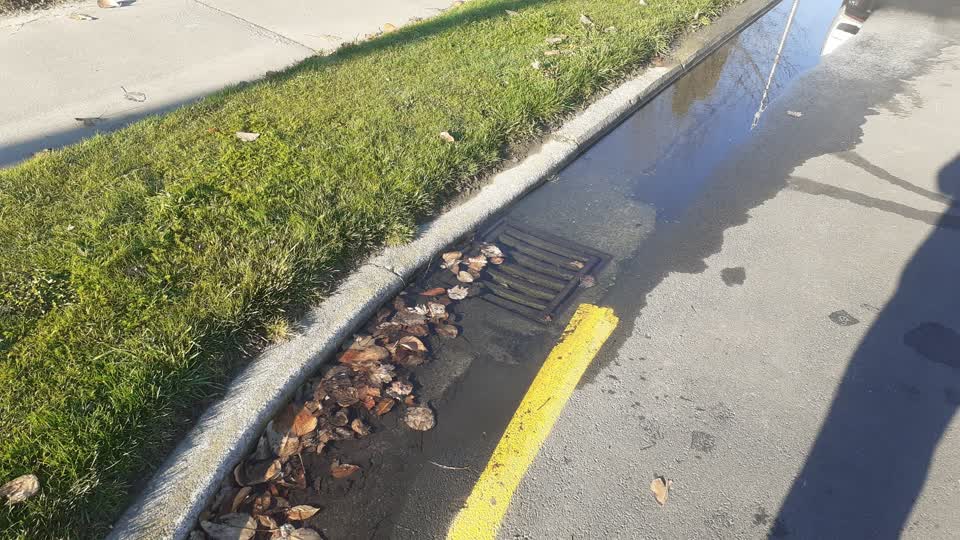 The photograph attached to this water leak report