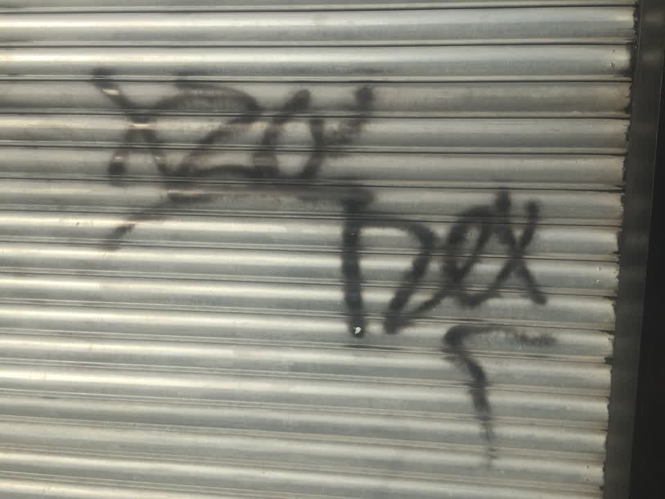 The photograph attached to this graffiti report